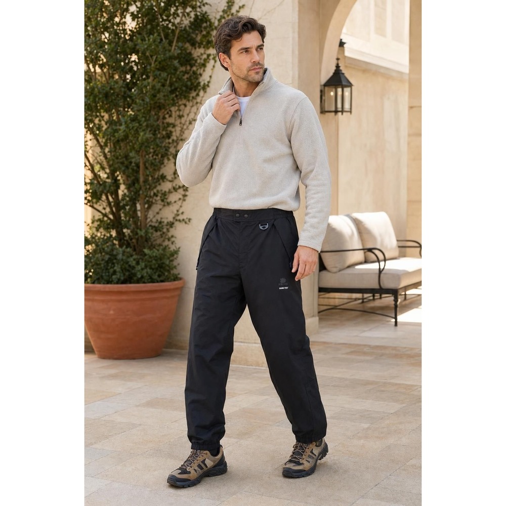 Vintage Alpine Design Gore-Tex Pants Men's M Black Waterproof Ski Snow Outdoor